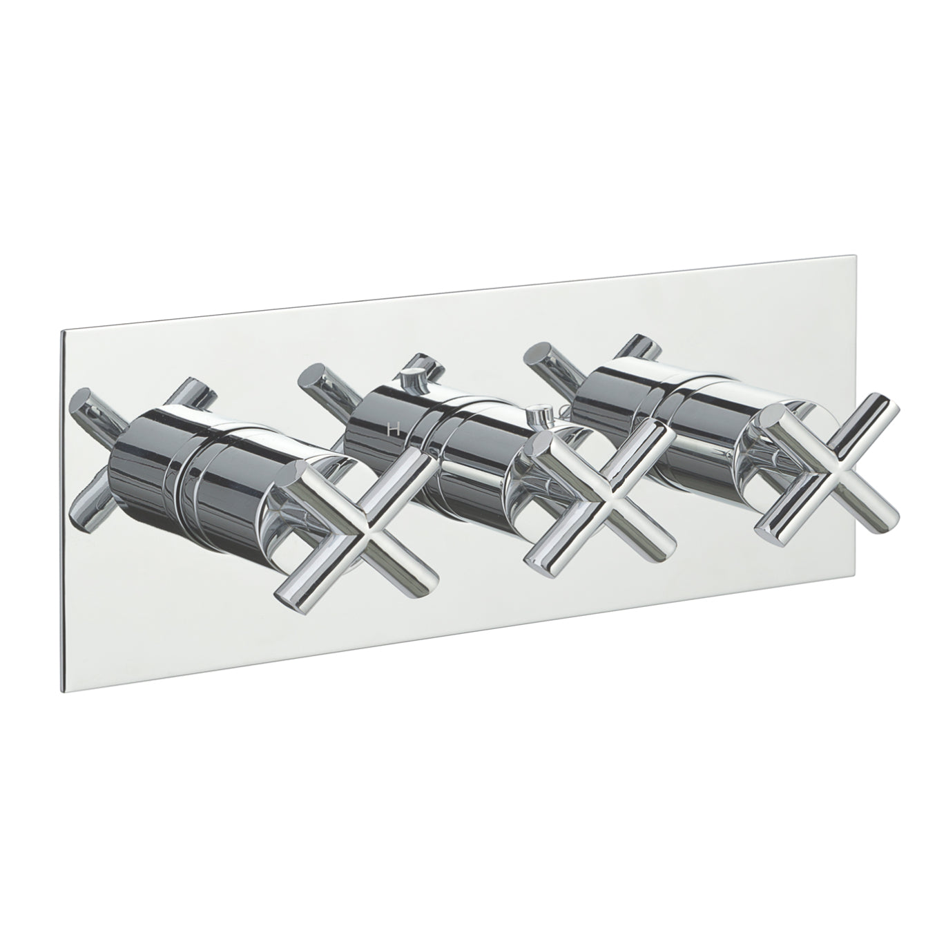 Just Taps Plus Solex Thermostatic Concealed 3 Outlet Shower Valve, Horizontal