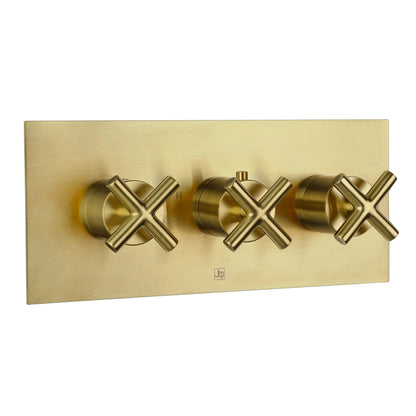 Just Taps Plus Solex Thermostatic Concealed 2 Outlet Shower Valve, Horizontal
