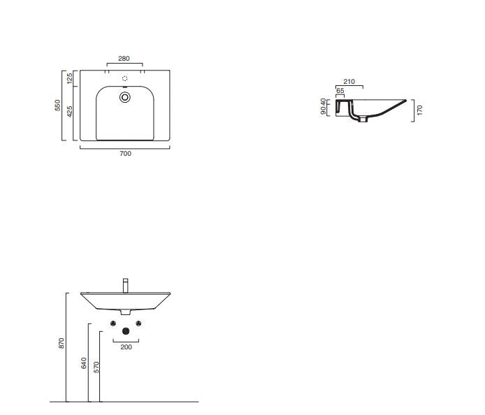 Catalano Sfera Comfort 700 x 550mm Basin With Overflow
