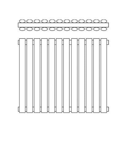 SW6 Aspen Single White Horizontal 540mm