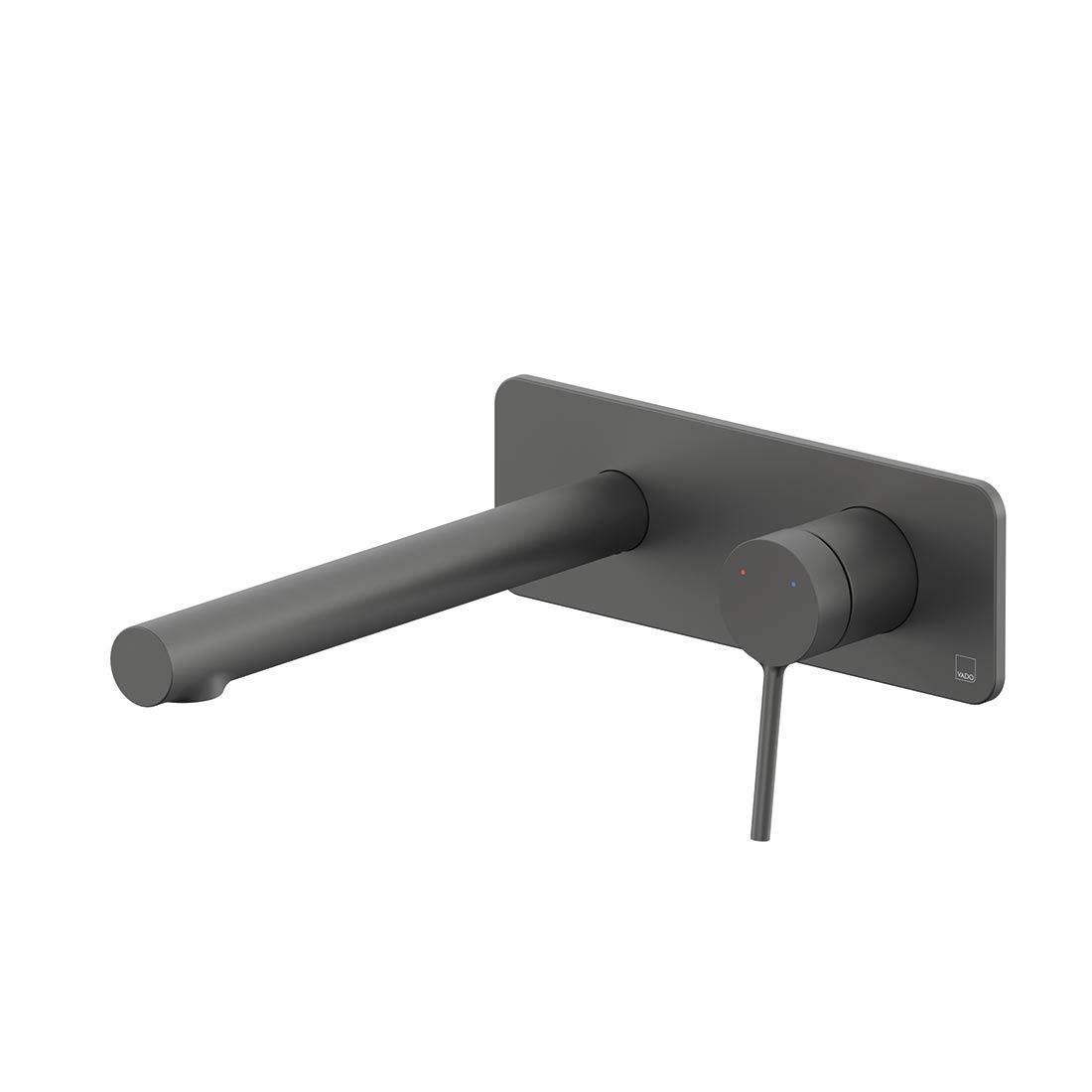 Vado Safari Lever Wall Mounted Basin Mixer for Low Pressure System with Square Backplate