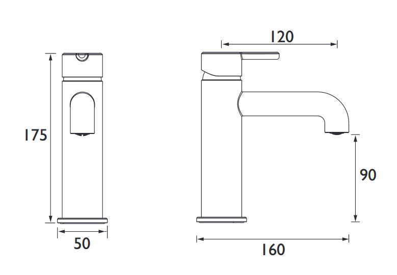 Dartmouth 1TH Basin Mixer Brushed Brass