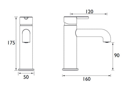 Dartmouth 1TH Basin Mixer Brushed Brass