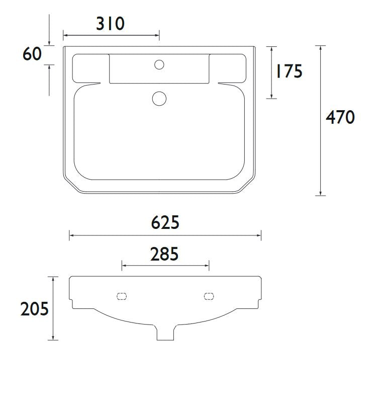 Hatton 630mm Basin 1TH