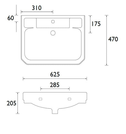 Hatton 630mm Basin 1TH