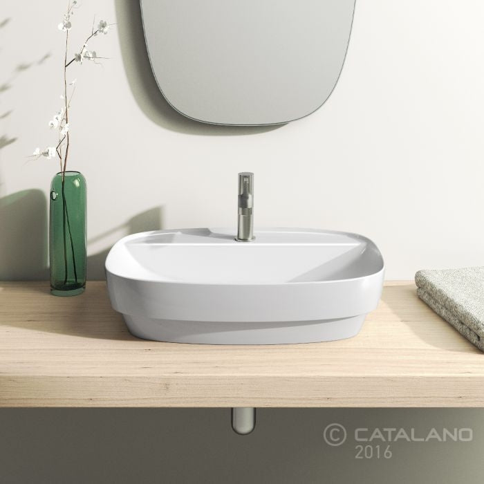 Green Lux 60x40 Basin With Tap Top Central Tap Hole (restyling 2018)