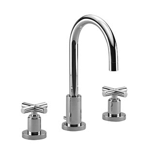 Dornbracht three hole basin mixer with pop-up waste - Platinum Matt