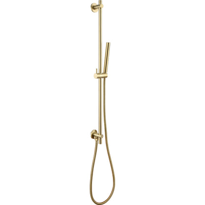 Just Taps Plus Vos Slide Rail with Single Function Hand Shower and Hose with Bottom Outlet 900mm