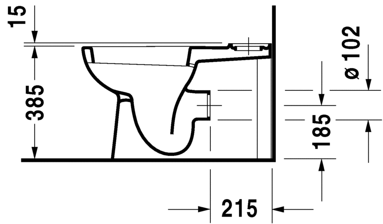 Duravit DCode Fully Back To Wall Close Coupled WC Pan  White