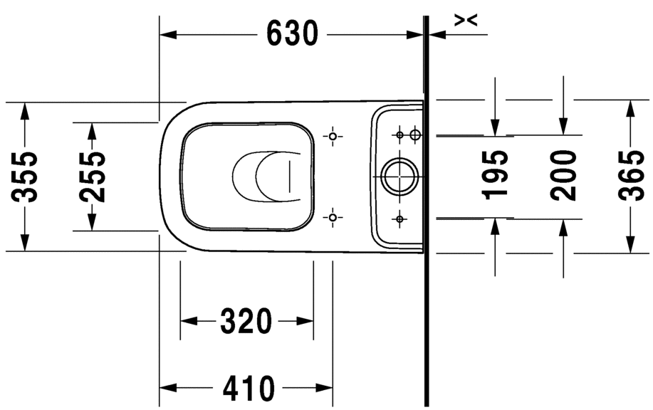 Duravit Happy D.2 Fully Back To Wall Close Coupled WC Pan  White