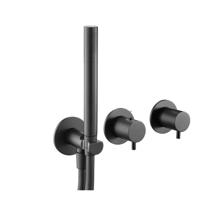 Just Taps Plus Vos Modular 2 Handle 2 Outlet Thermostatic Shower Valve with Handset
