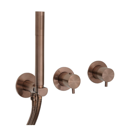 Just Taps Plus Vos Modular 2 Handle 2 Outlet Thermostatic Shower Valve with Handset