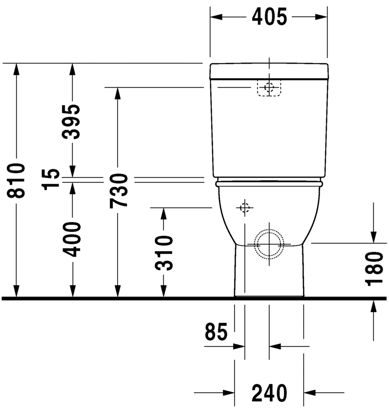 Duravit Darling Fully Back To Wall Close Coupled WC Pan  White
