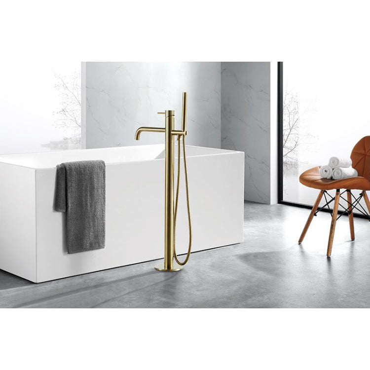 Just Taps Plus Vos Floor Standing Bath Mixer Designer Handle With Kit