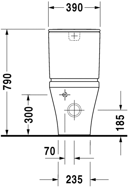 Duravit Durastyle Fully Back To Wall Close Coupled WC Pan  White