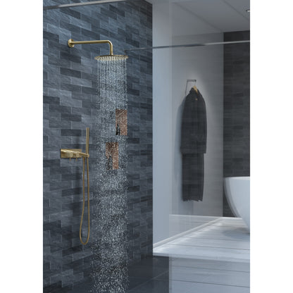 Just Taps Plus Vos Thermostatic Concealed 2 Outlet Shower Valve, Handset