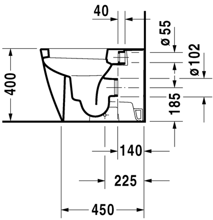 Duravit Happy D.2 Back To Wall WC Pan For Modern Elegance