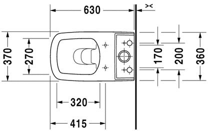 Duravit Durastyle Open Back Close Coupled WC Pan  White