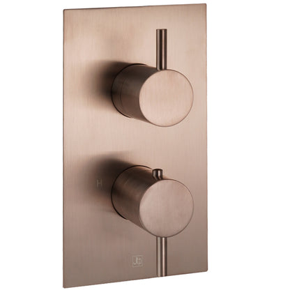 Just Taps Plus Vos Thermostatic Concealed 2 Outlet Shower Valve