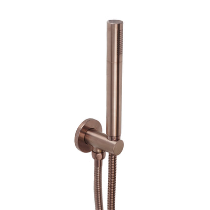Just Taps Plus Vos Round Water Outlet with Holder Plastic Hose Slim Hand Shower
