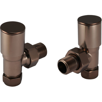 Just Taps Plus Angled Radiator Valve with Pipe and Flange