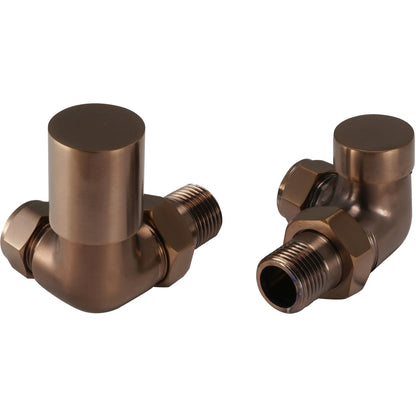 Just Taps Plus VOS Corner Radiator Valve with Pipe and Flange