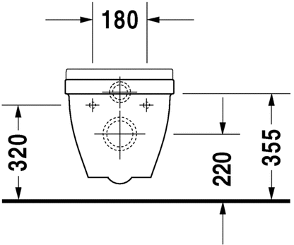 Duravit Starck 3 Compact Wall Hung WC Pan  White