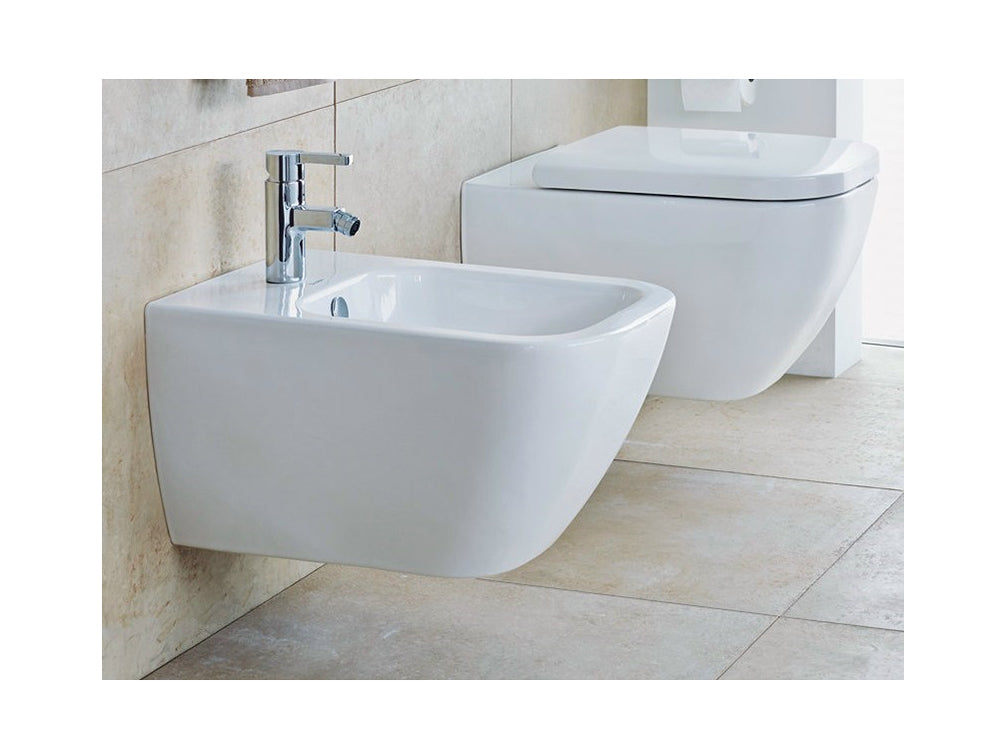 Duravit Happy D.2 Square Wall Hung WC Pan - White Gloss