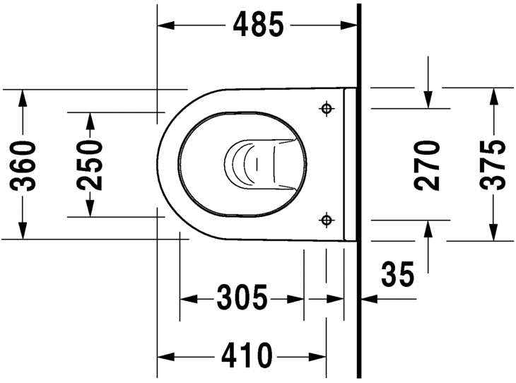 Duravit Starck 3 Compact Wall Hung WC Pan