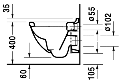 Duravit Starck 3 Compact Wall Hung WC Pan