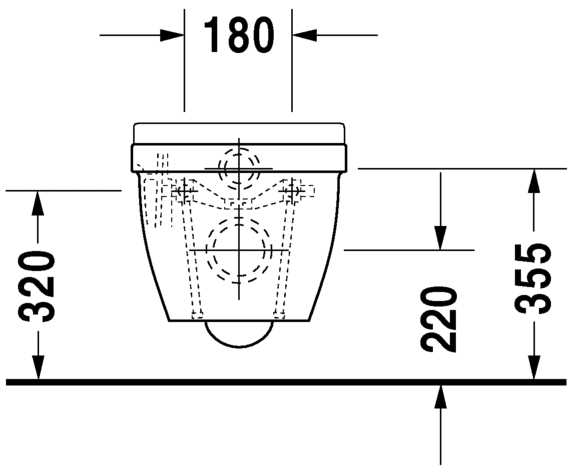 Duravit Starck 3 Compact Wall Hung WC Pan