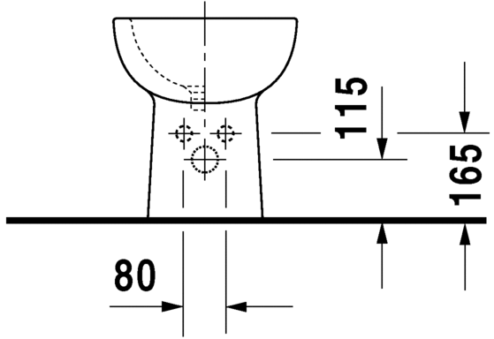 Duravit DCode 1 Tap Hole Floor Standing Back To Wall