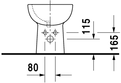 Duravit DCode 1 Tap Hole Floor Standing Back To Wall