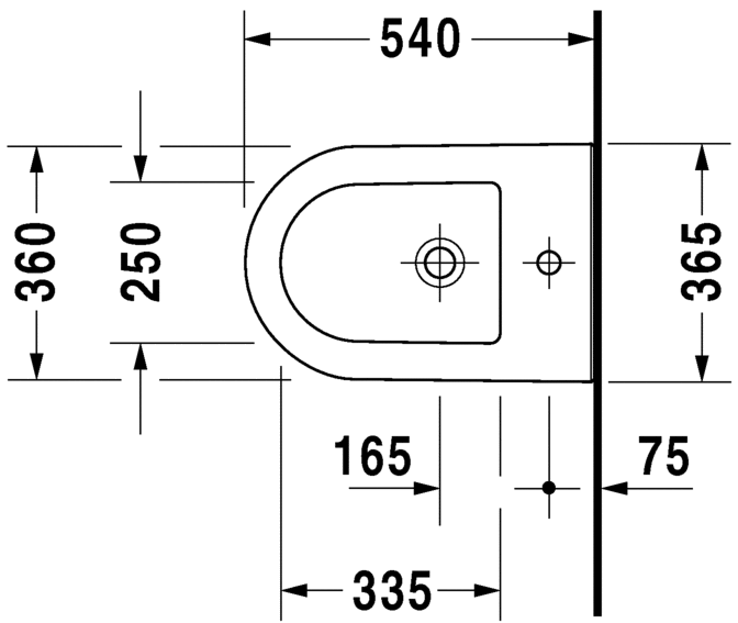 Duravit Darling New 1 Tap Hole Wall Hung Bidet