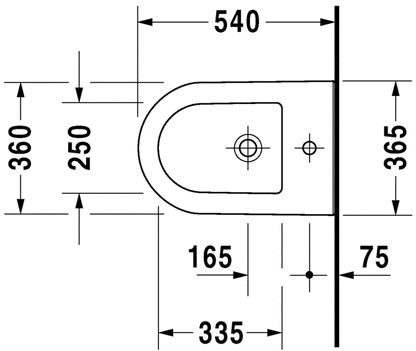 Duravit Darling New 1 Tap Hole Wall Hung Bidet