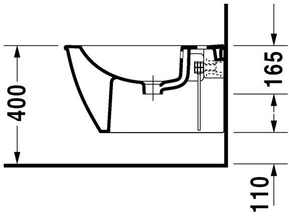 Duravit Darling New 1 Tap Hole Wall Hung Bidet