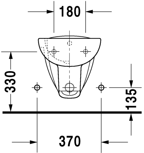 Duravit DCode 1 Tap Hole Wall Hung Bidet  White
