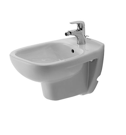 Duravit DCode 1 Tap Hole Wall Hung Bidet  White