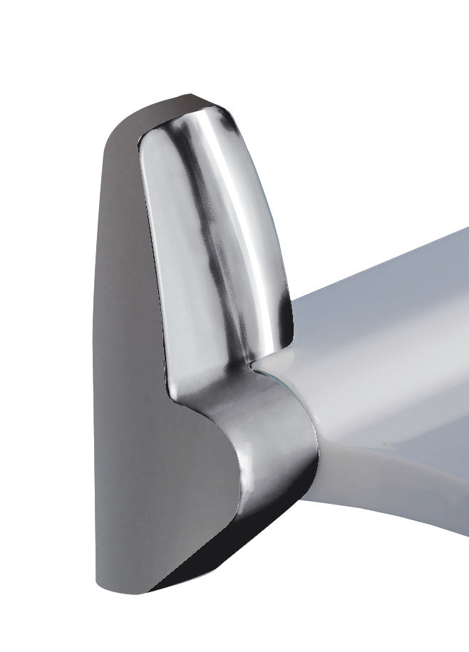 Bathroom Origins Sound White & Chrome Folding Shower Seat