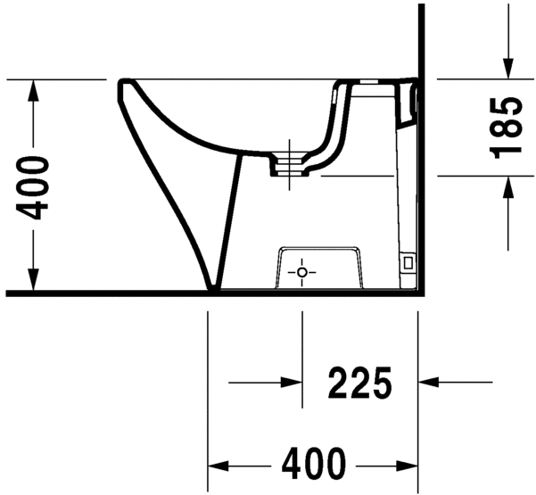 Duravit Durastyle 1 Tap Hole Floor Standing Bidet  White