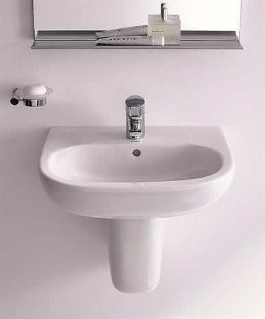 Duravit D-Code Basin With Semi Pedestal 550mm