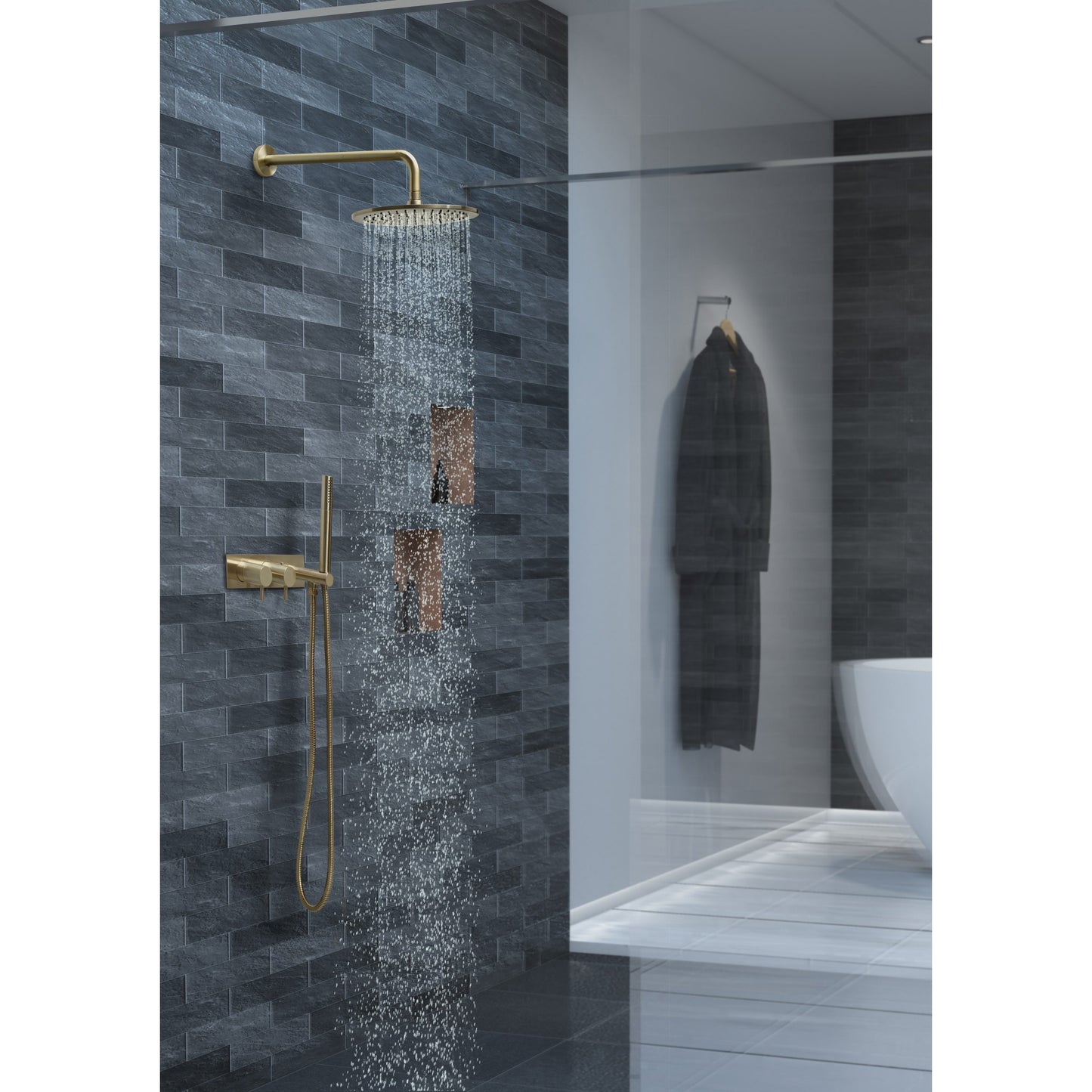 Just Taps Plus Vos Round Shower Head 200mm