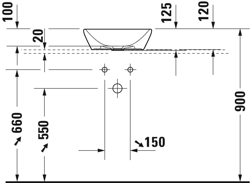 Duravit D-Neo Wash Bowl, 400mm