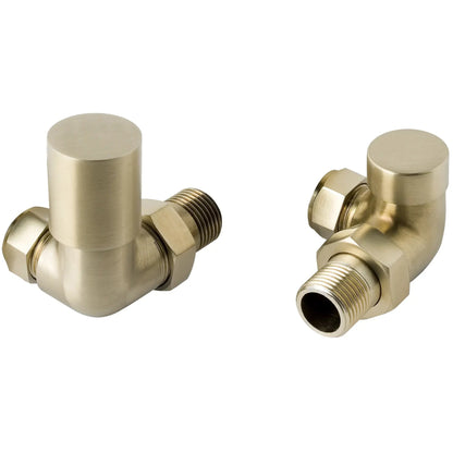 Just Taps Plus VOS Corner Radiator Valve with Pipe and Flange
