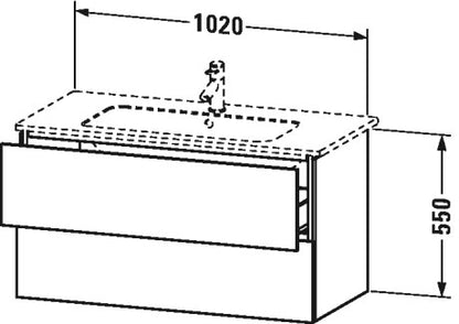 Duravit L-Cube 1020 x 481 Wall-Mounted Vanity Unit
