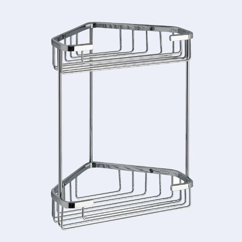 Bathroom Origins Gedy Double Corner Wire Basket