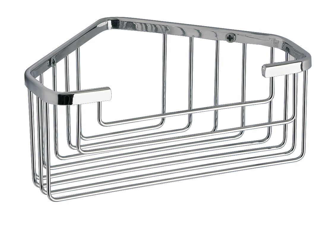 Bathroom Origins Gedy Deep Single Corner Wire Basket