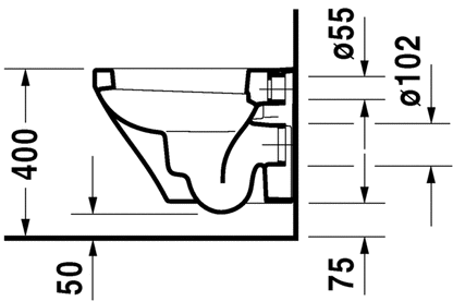 Duravit Durastyle Compact Wall Hung WC Pan