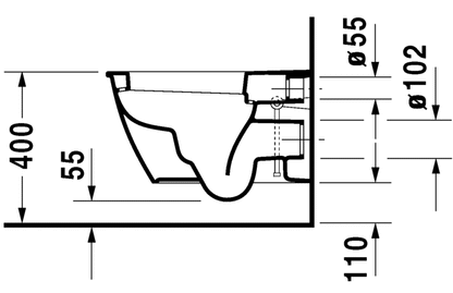 Duravit Darling New Wall Hung WC Toilet Pan in White Gloss