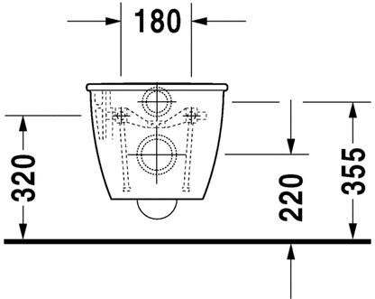 Duravit Darling New Wall Hung WC Toilet Pan in White Gloss